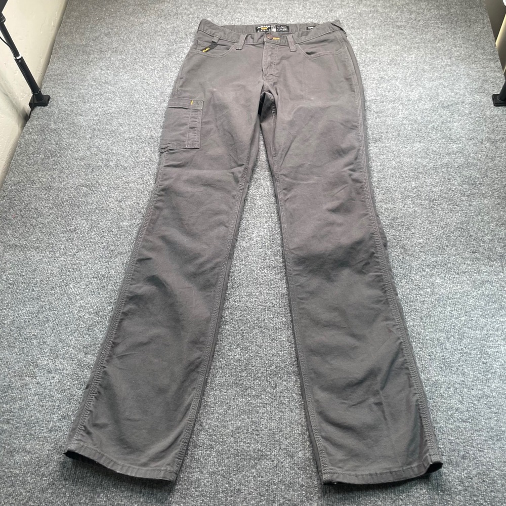 Ariat Rebar M4 Pants Mens 32x38 Grey Relaxed Straight Work Canvas 10030250